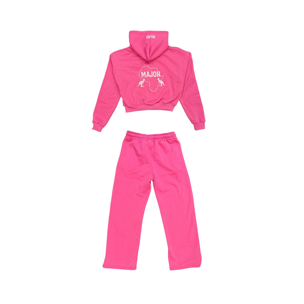 Major Pink Crop top Tracksuit