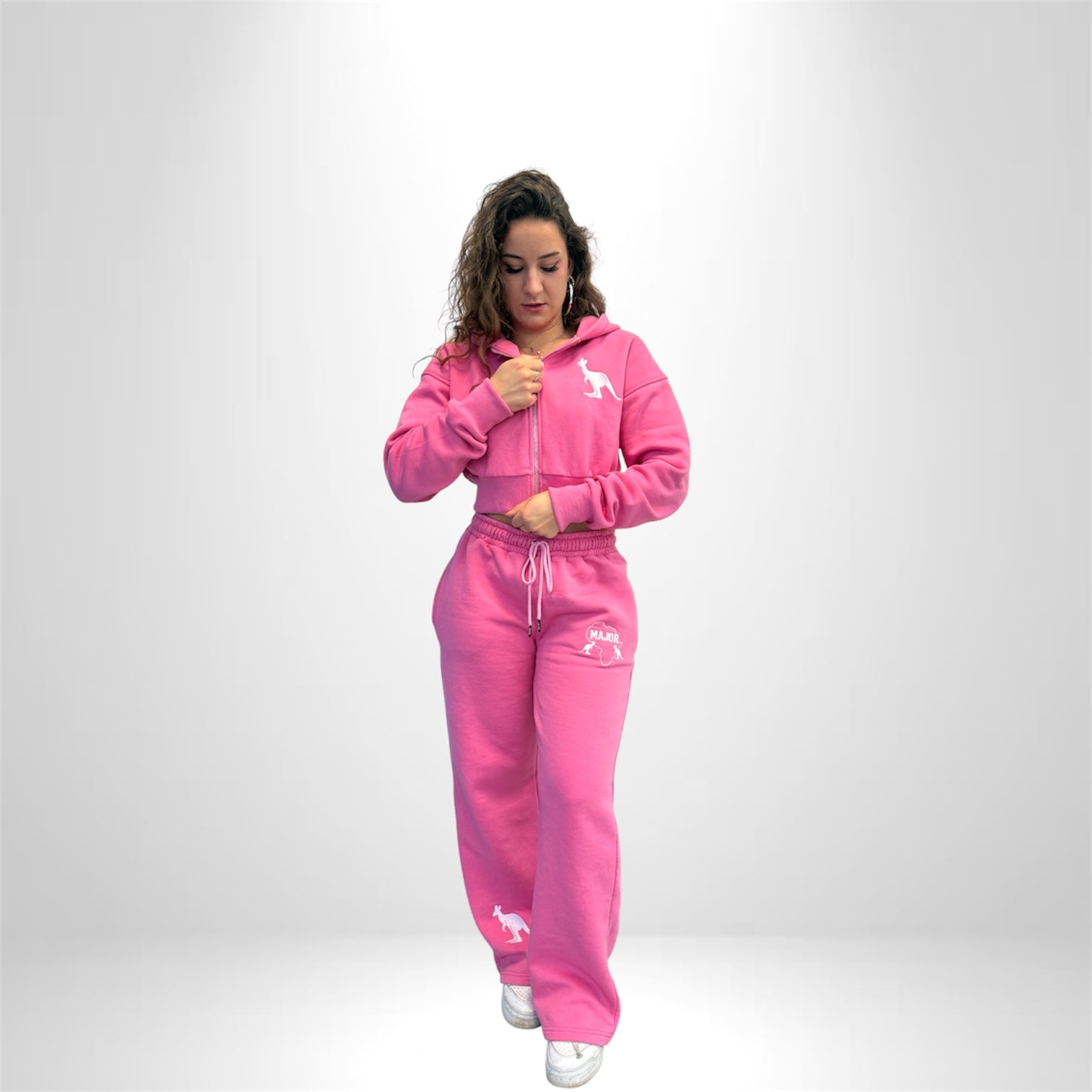 Major Pink Crop top Tracksuit
