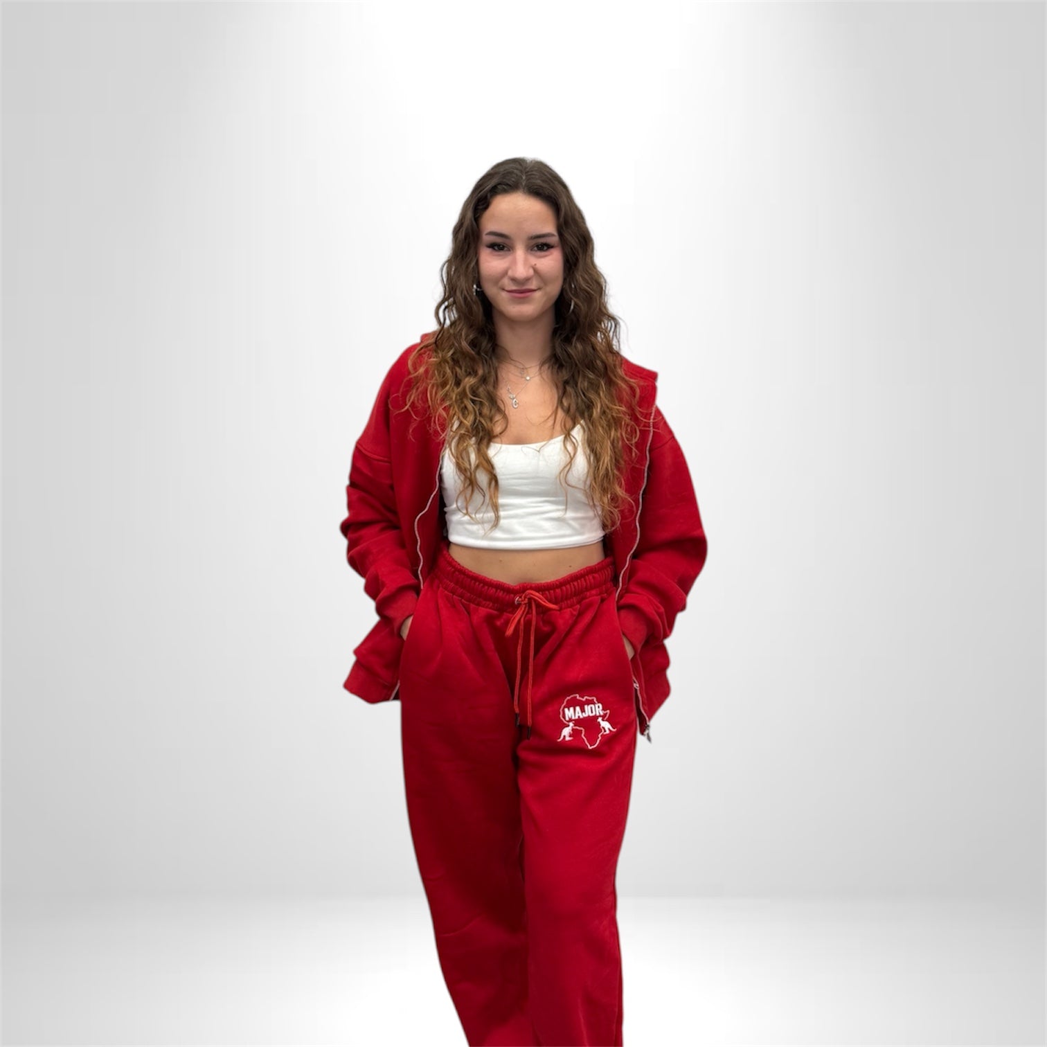 Women's: Major Red oversized Tracksuit